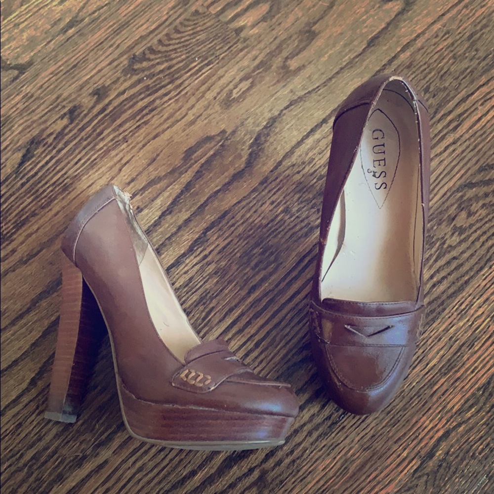 Guess brown heels